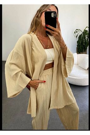 ست بالاتنه و پائین تنه بژ زنانه بافتنی Tommes Butik - کد 735376948