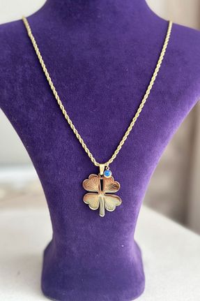 گردنبند استیل ( فولاد ) طلائی زنانه استیل (فولاد) MODA - کد 805885015