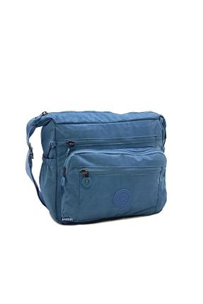 کیف پستچی آبی زنانه پارچه ای Baginn - کد 104038047