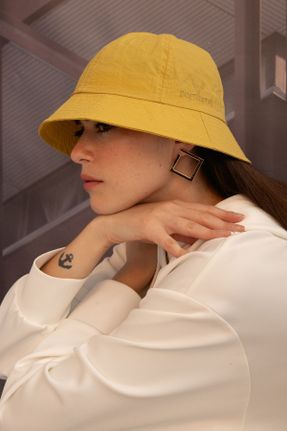 کلاه زرد زنانه پلی استر کد 412403688