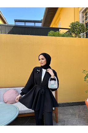 ست بالاتنه و پائین تنه حجاب مشکی زنانه رگولار Genel Markalar - کد 744179443