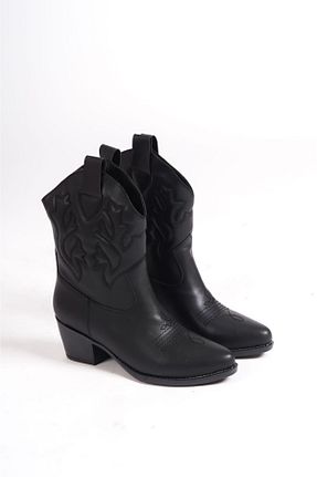 بوت / نیم بوت مشکی زنانه چرم مصنوعی simplicity - کد 769897303