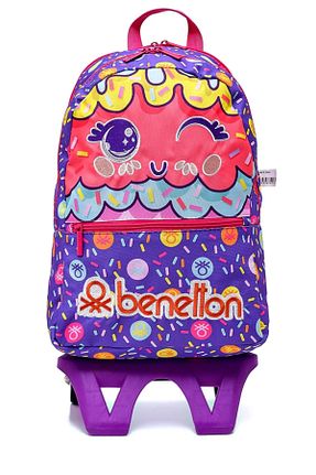کوله پشتی بنفش زنانه سایز متوسط United Colors of Benetton - کد 847763488