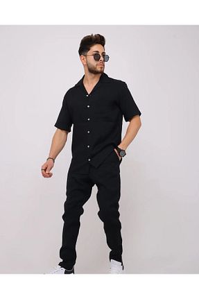 ست بالاتنه و پائین تنه مشکی مردانه بافتنی erba - کد 831698226