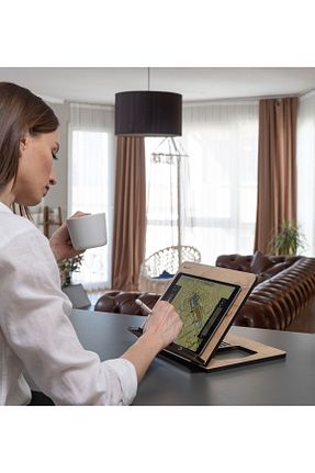 پایه کتاب قهوه ای چوب Vigo Wood - کد 470972223