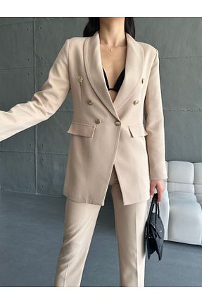 ست بالاتنه و پائین تنه طوسی زنانه بافتنی MYGİYİMİSTANBUL - کد 824376279