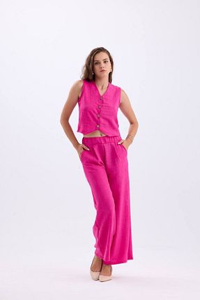 ست بالاتنه و پائین تنه صورتی زنانه بافتنی Hotfashion - کد 844100676