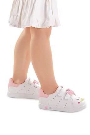 کفش اسنیکر سفید بچه گانه چسبی Kiko Kids - کد 848126439