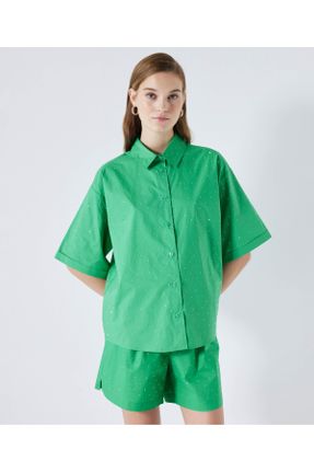 پیراهن سبز زنانه رگولار کد 827399014