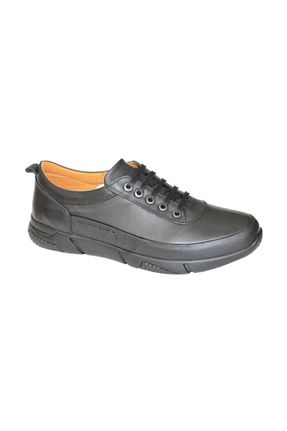 کفش کژوال مشکی مردانه چرم خالص Çetintaş - کد 34790418