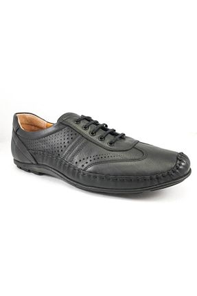 کفش کژوال مشکی مردانه چرم خالص Çetintaş - کد 34633266