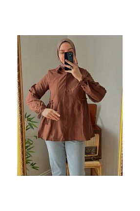 پیراهن حجاب قهوه ای زنانه رگولار sulemcee - کد 847634154
