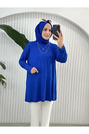 تونیک حجاب سرمه ای زنانه بافتنی Selma Butik - کد 847732649