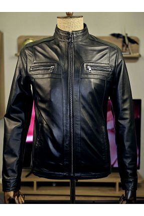 کت مشکی مردانه اسلیم ALWAYS LEATHER - کد 845904937