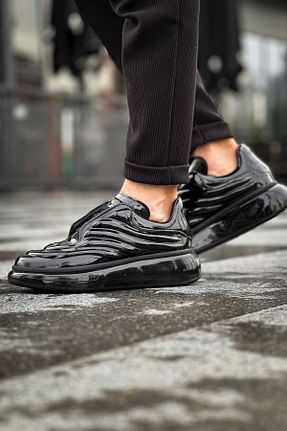 کفش اسنیکر مشکی مردانه بند دار BZ Moda - کد 847644464