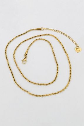 گردنبند استیل ( فولاد ) طلائی زنانه استیل (فولاد) Kafdağı HOME - کد 847644176
