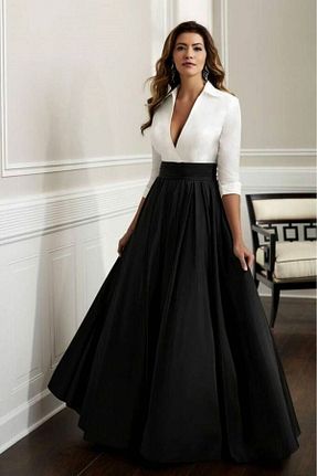 دامن مشکی زنانه کتان MERİT FASHION - کد 845579104