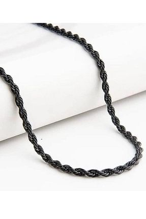 گردنبند استیل ( فولاد ) مشکی مردانه استیل (فولاد) Kafdağı HOME - کد 847705229