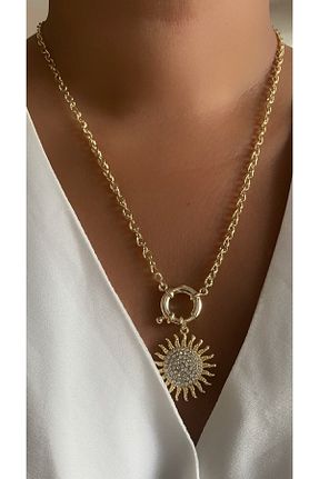 گردنبند جواهر طلائی زنانه پوشش لاکی AychaAksesuar - کد 343664674