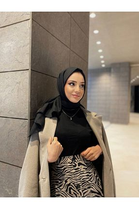 شال مشکی زنانه پنبه ای Oxygen Scarfs - کد 847451281