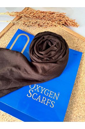 شال قهوه ای زنانه پنبه ای Oxygen Scarfs - کد 847451270