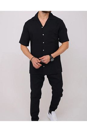 ست بالاتنه و پائین تنه مشکی مردانه بافتنی erba - کد 831698226