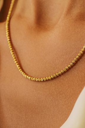 گردنبند طلا سبز زنانه 14 عیار Başbuğ Mücevher - کد 847784852