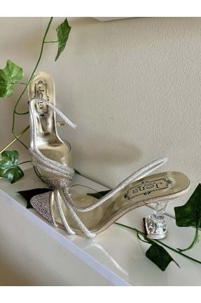 کفش مجلسی طلائی زنانه پاشنه متوسط ( 5 - 9 cm ) پاشنه نازک کد 829374090