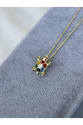 گردنبند نقره طلائی زنانه denizden silver - کد 192354705