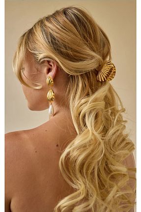 گیره سر طلائی زنانه نخ متالیک minibuki - کد 847830348