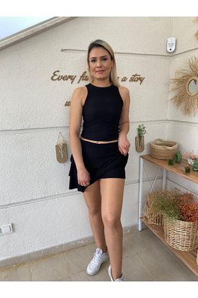 شلوارک و برمودا مشکی زنانه رگولار Aychayla - کد 847831726