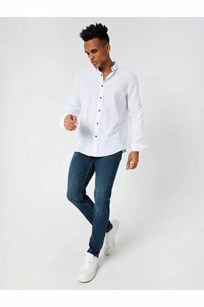 پیراهن سفید مردانه اسلیم Loft - کد 759799180