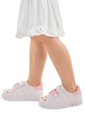 کفش اسنیکر سفید بچه گانه چسبی Kiko Kids - کد 848126439