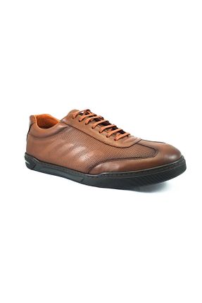 کفش کژوال قهوه ای مردانه چرم خالص Çetintaş - کد 36885192