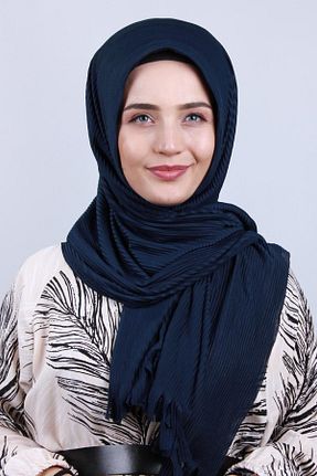 روسری سرمه ای پنبه ای Lerra - کد 475507649