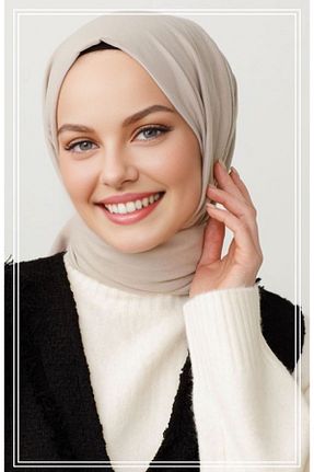 شال طوسی زنانه پنبه ای Lerra - کد 349221804