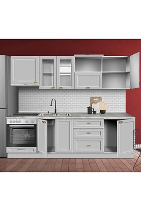 کابینت های آماده آشپزخانه طوسی Suntalam Genel Markalar - کد 847621644