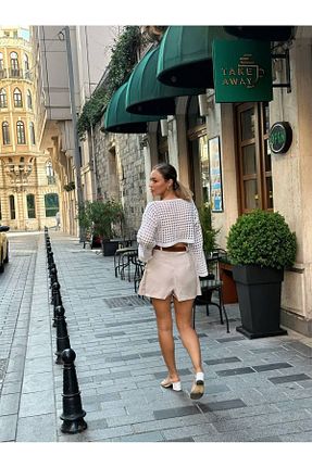 پلیور سفید زنانه ساده Nika Fashion - کد 752284468