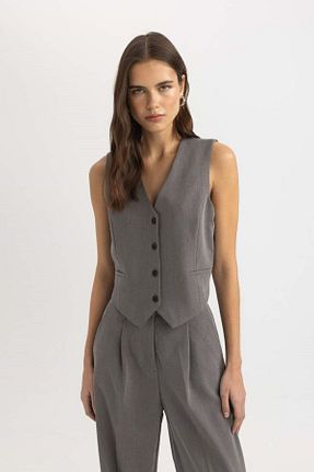 جلیقه طوسی زنانه پلی استر MERİT FASHION - کد 847673242