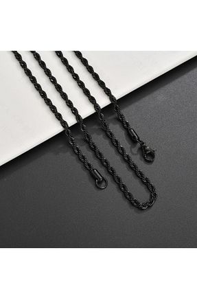 گردنبند استیل ( فولاد ) مشکی مردانه استیل (فولاد) Kafdağı HOME - کد 847702094