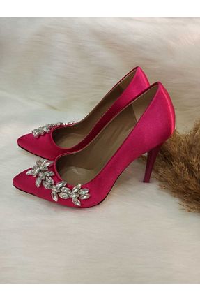 کفش مجلسی صورتی زنانه پاشنه نازک HAVVA SHOES - کد 307290871