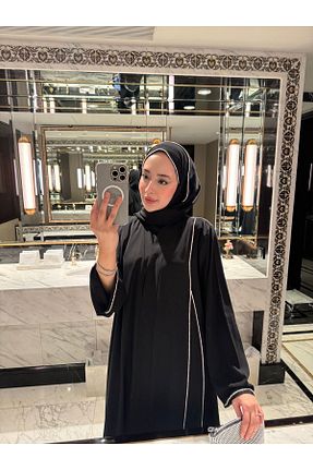 لباس مجلسی حجاب مشکی زنانه یقه هفت BYAYSEKORKUT - کد 847761188