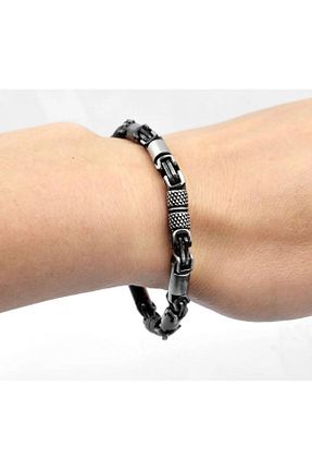 دستبند استیل (فولاد) طوسی زنانه استیل (فولاد) VoNoCHoR - کد 735216940