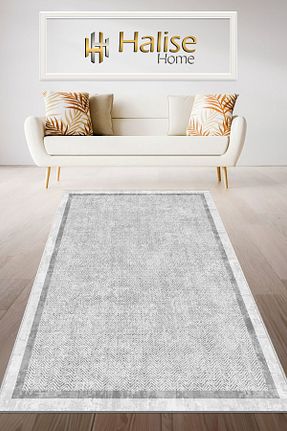 فرش طوسی قابل شستشو Halise Home - کد 847775914
