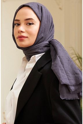 روسری طوسی پنبه ای Mides scarf - کد 457617210