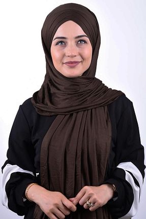 شال قهوه ای زنانه پنبه ای Ns nowascarf - کد 738810323