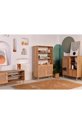 قفسه کتاب قهوه ای 158 سانتی متر VOW HOME LIVING - کد 700317248
