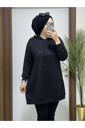 تونیک حجاب مشکی زنانه بافتنی MODA ALMİRA - کد 814513244
