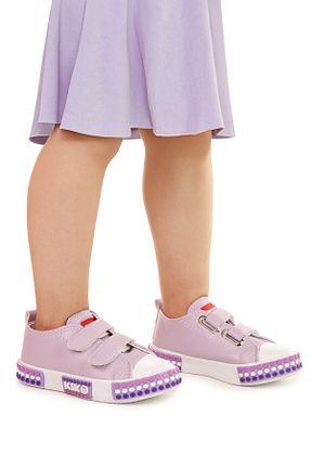 کفش اسنیکر بنفش بچه گانه چسبی Kiko Kids - کد 848127772