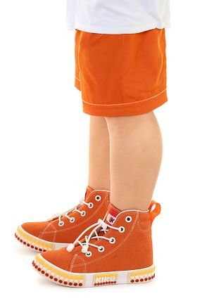 بوت / نیم بوت نارنجی بچه گانه چرم مصنوعی Kiko Kids - کد 848126438